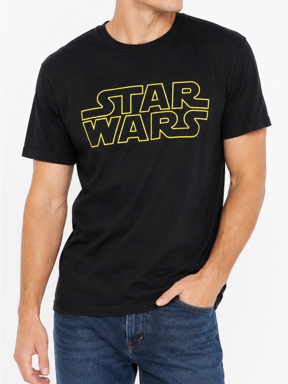 Fifth Sun Star Wars Graphic Tee Black Cotton T-Shirt Mens L Y2K